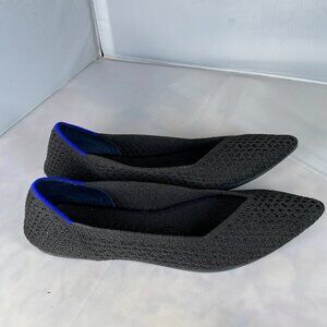 Rothy’s The Point Pointed Toe Woven Flats in Black ws 8